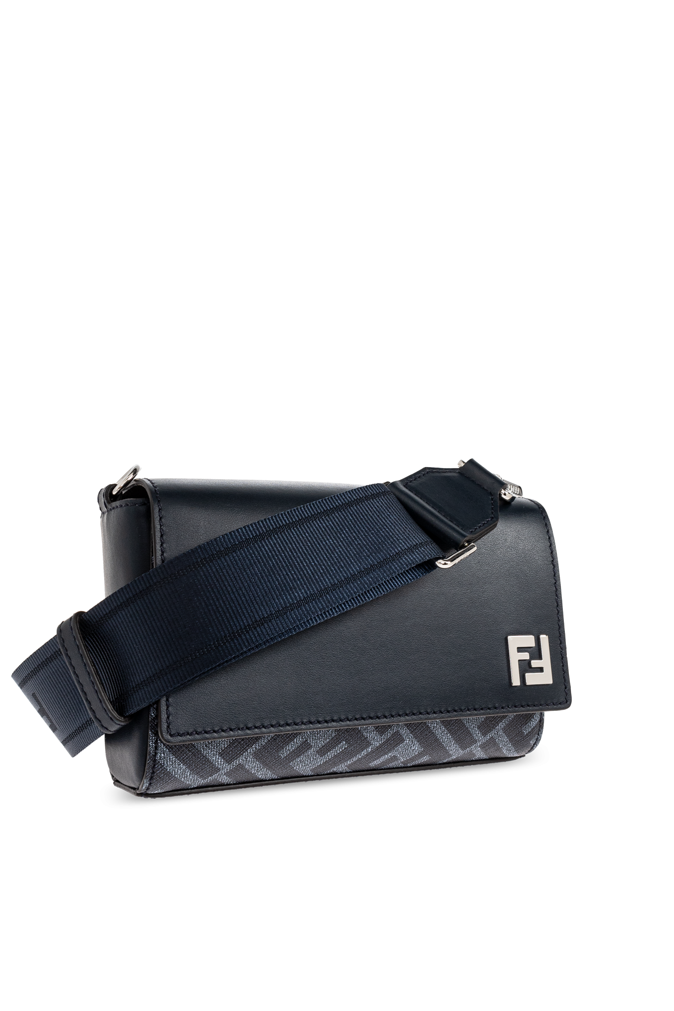 FENDI メンズ クロスバッグ 7M0363 ASIC F1O97 FF Squared Compact Bag Leather Blue | Fendi